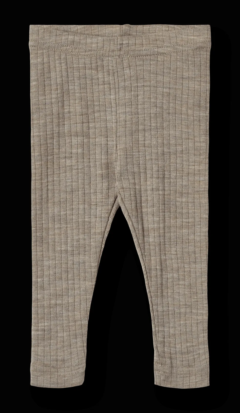 Agi Leggings I Ull Och Silke Khaki Melange