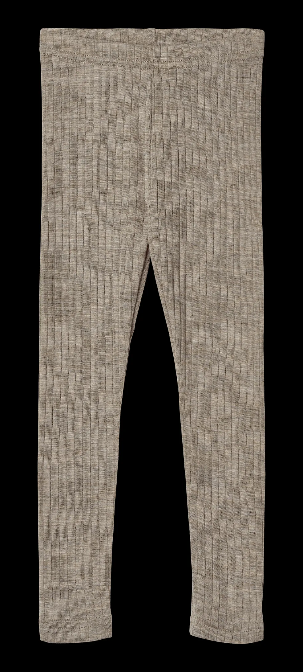 Agi Leggings I Ull Och Silke Khaki Melange