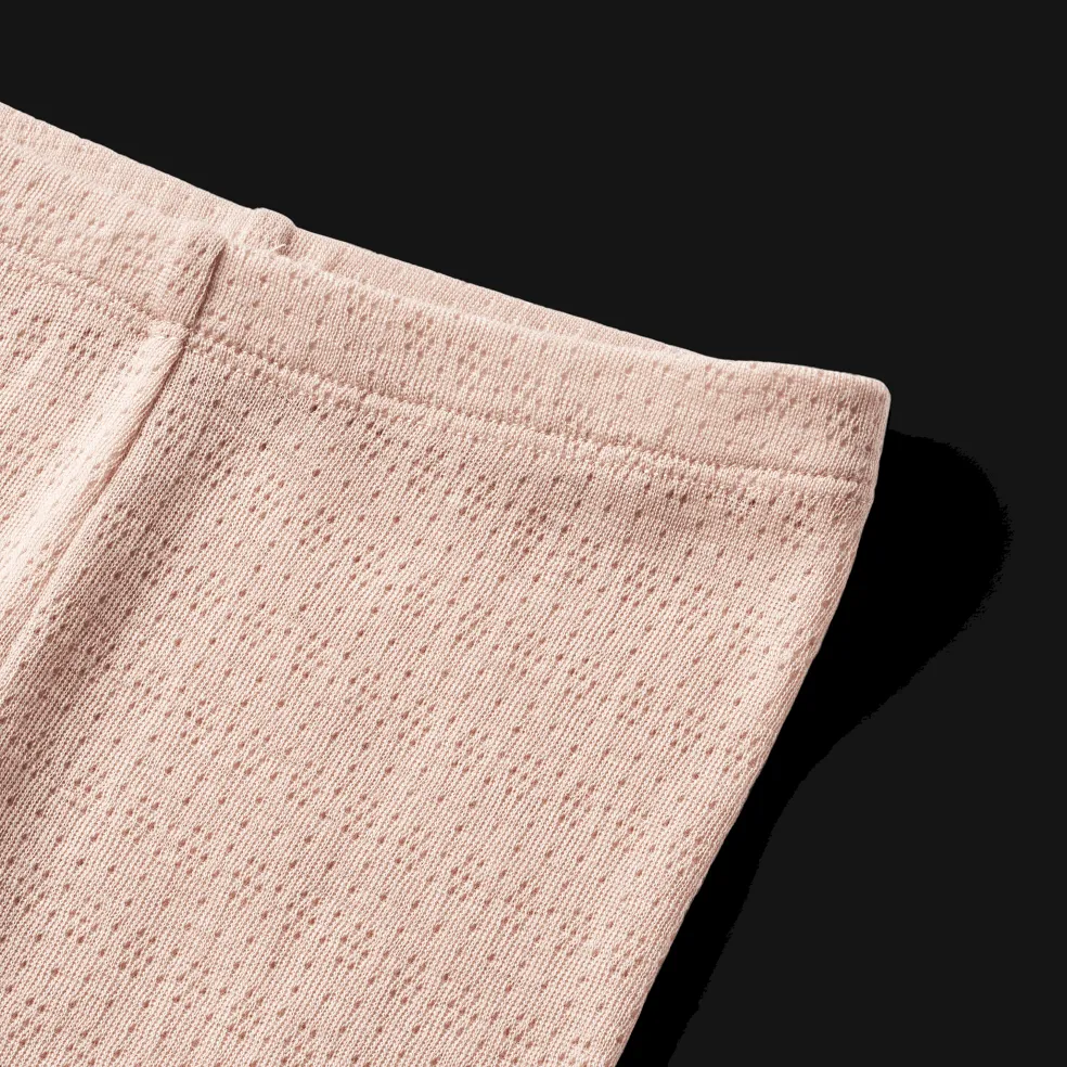 Agi Leggings I Ull Och Silke Pale Lilac