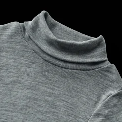 Aksel Ull-T-shirt Med Polokrage Melange Grey