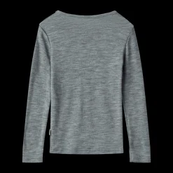 Alfie Långärmad T-shirt I Ull Melange Grey