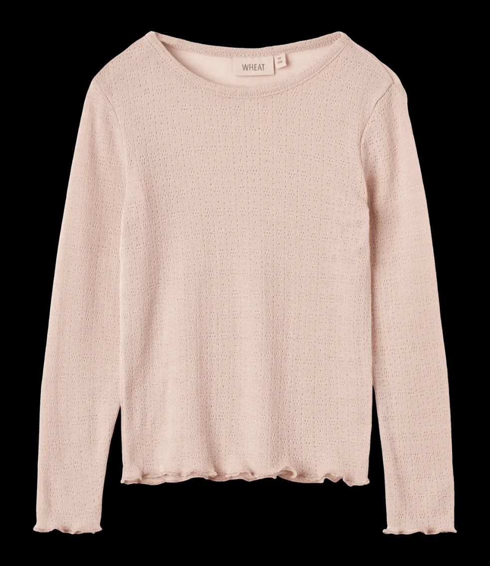 Alli Långärmad T-shirt I Ull Och Silke Pale Lilac