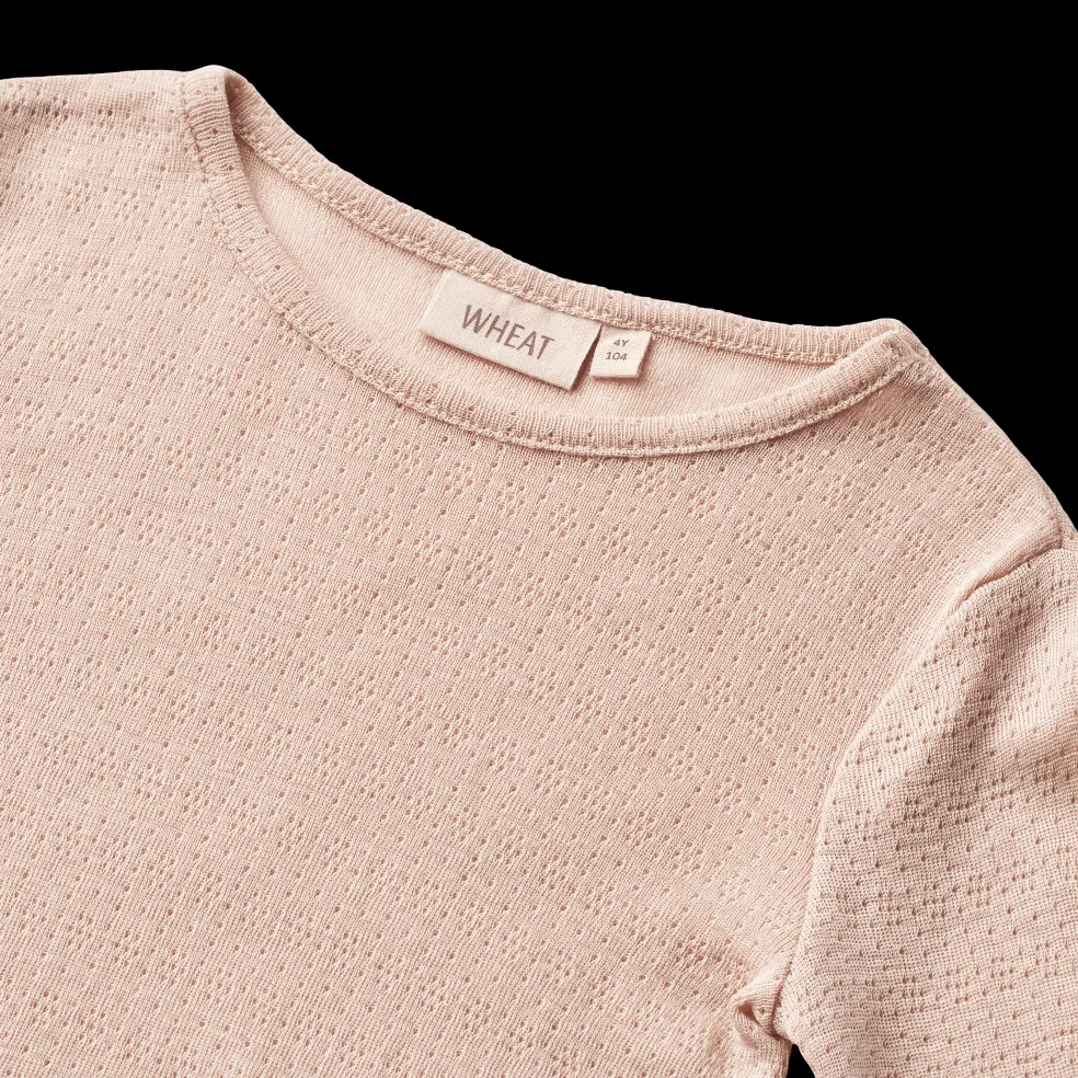 Alli Långärmad T-shirt I Ull Och Silke Pale Lilac