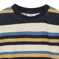 Anton Randig Långärmad T-shirt Marinblå