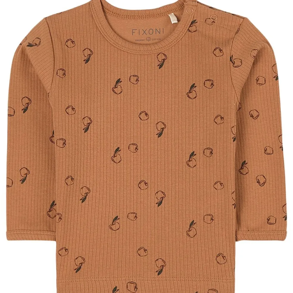 Apple Långärmad T-shirt Ocher