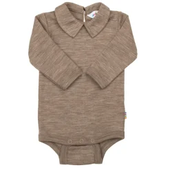Baby I Ull Body Med Krage Beige Melange
