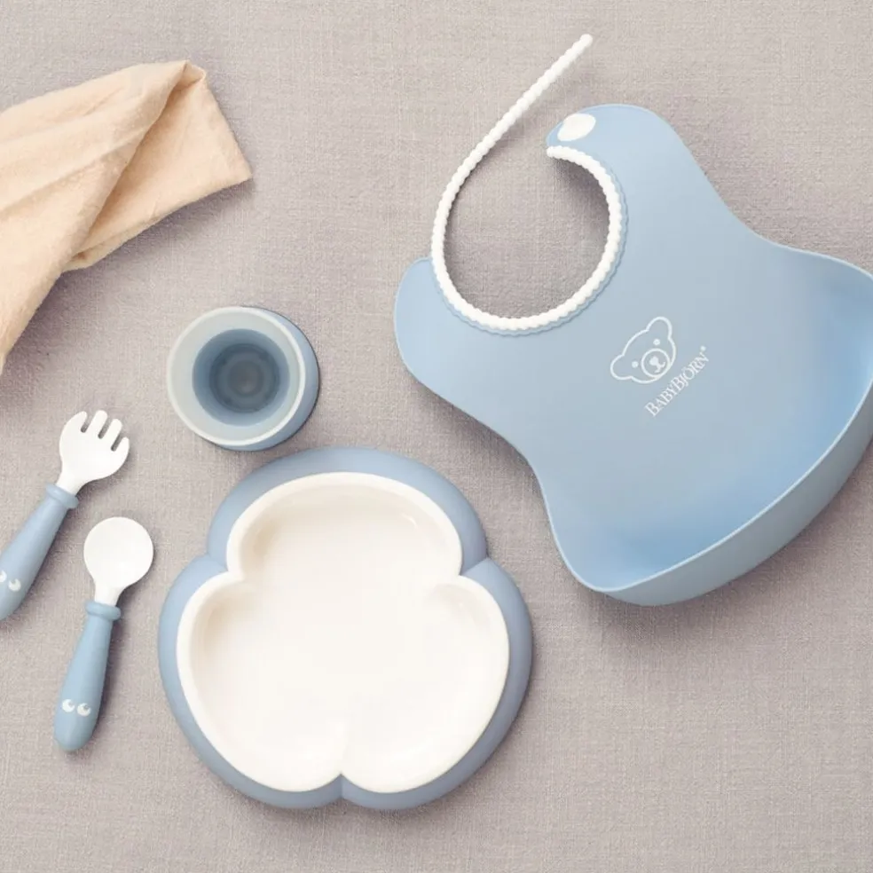 Baby Middags Set Blekblå