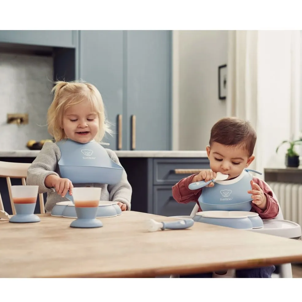 Baby Middags Set Blekblå