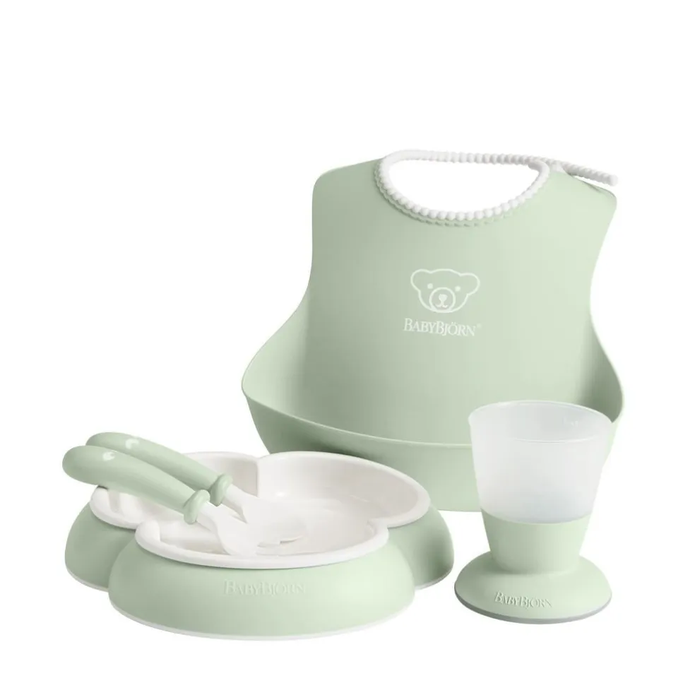 Baby Middags Set Blekgrön