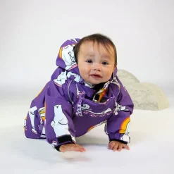 Babyoverall Polar Bears Purple Heart