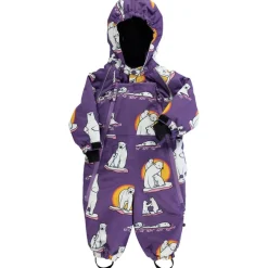 Babyoverall Polar Bears Purple Heart