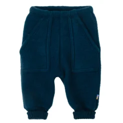 Baggy Byxor I Mjuk Ull Dark Turquoise