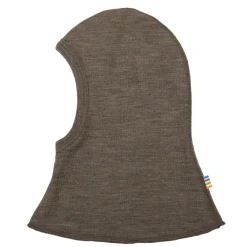 Balaklava I Ull Med Dubbla Lager Brown Melange
