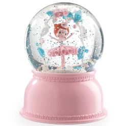 Ballerina Snöglob Med Nattlampa Pink