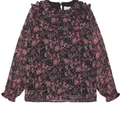 Blommig Blus Rosa