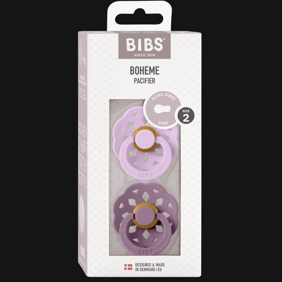 Boheme 2-pack Runda Latexnappar Violet Sky Mauve