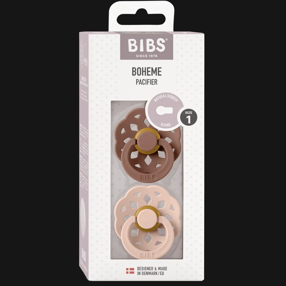 Boheme 2-pack Runda Latexnappar Woodchuck Blush