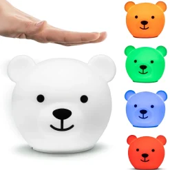 Bor The Bear Nattlampa White