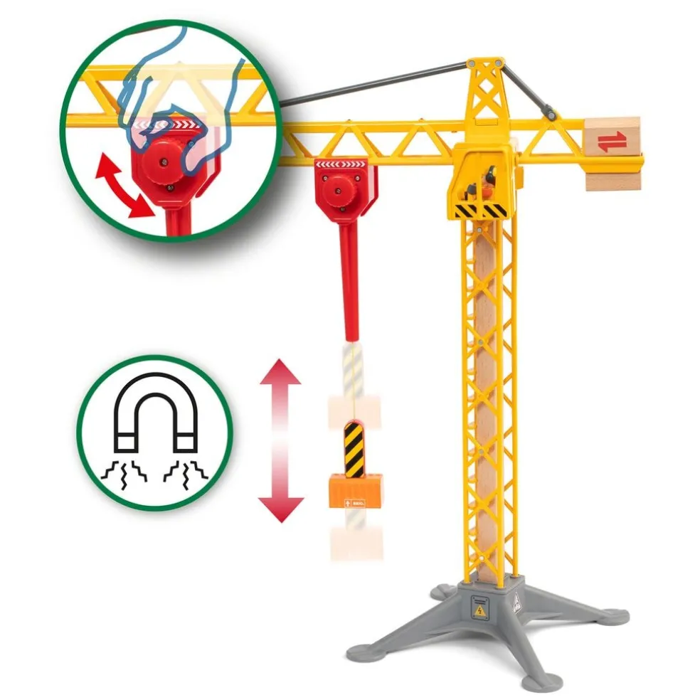 BRIO® World - 33835 Light up Construction Crane Lekset