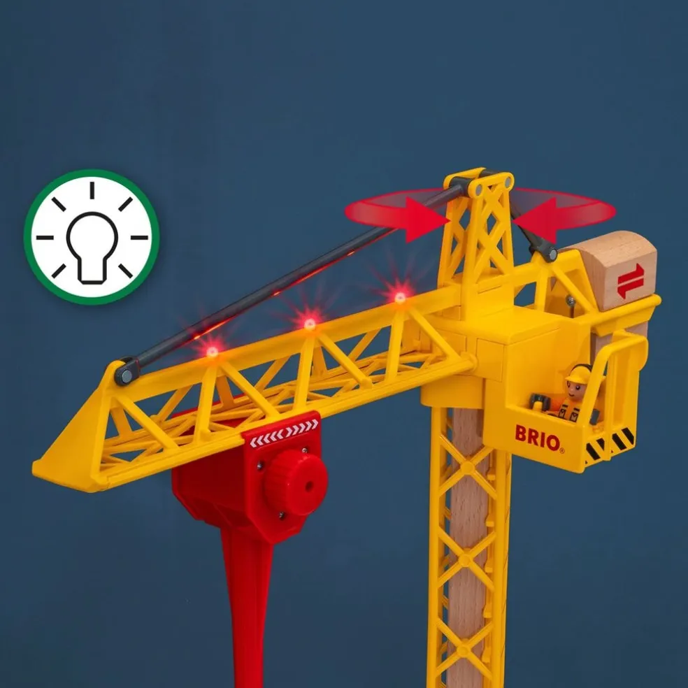 BRIO® World - 33835 Light up Construction Crane Lekset