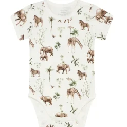 Bue Mönstrad Baby Body Elfenbensvit