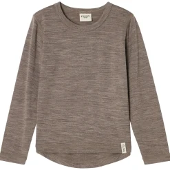 Canberra Baselayer-topp I Ull Light Brown Melange