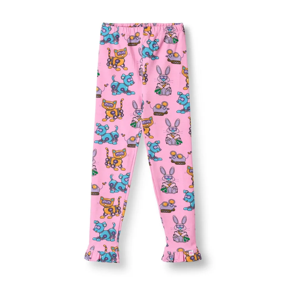Dabinett With Robot Pets Leggings Pink Lilac