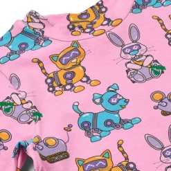 Dabinett With Robot Pets Långärmad T-shirt Pink Lilac