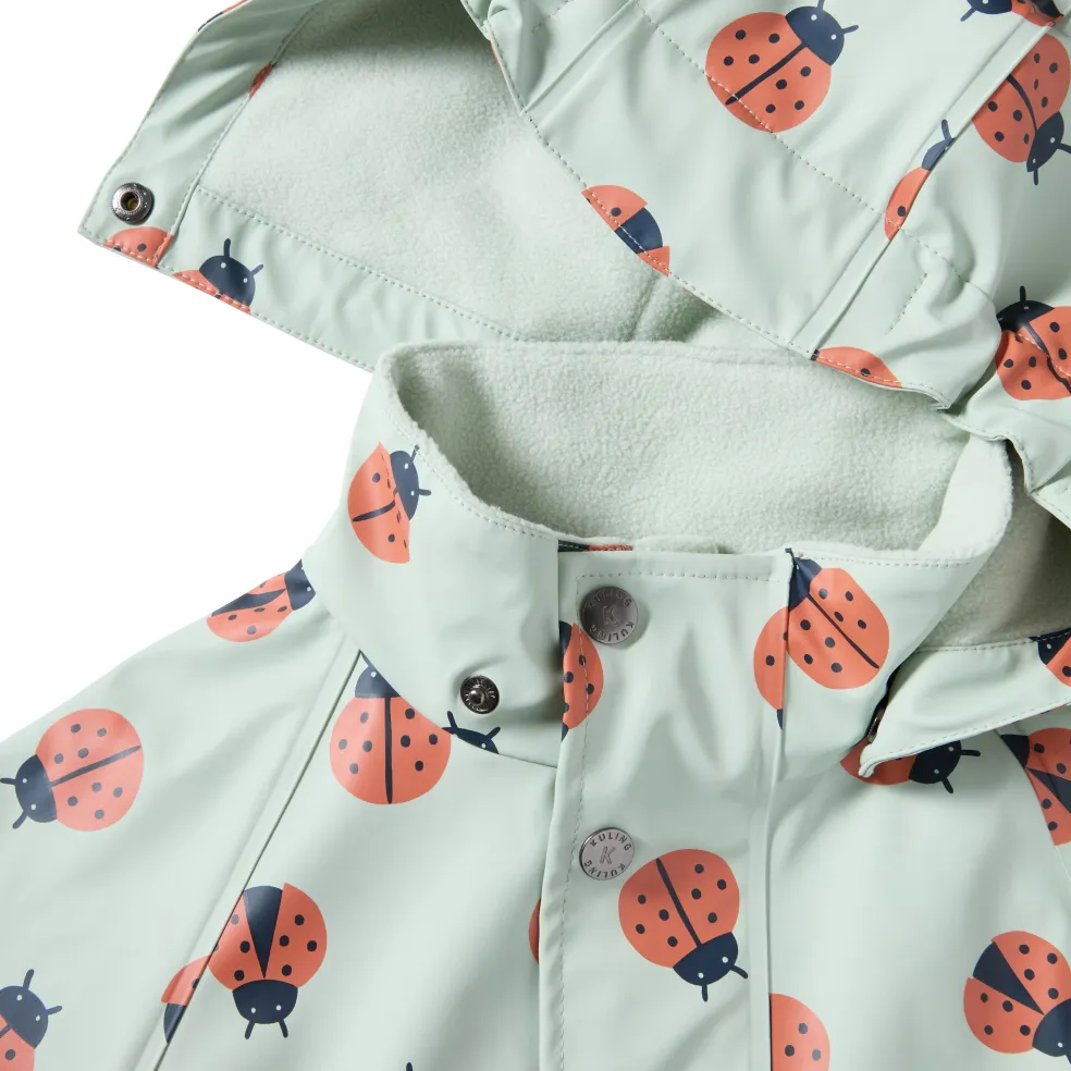 Douglas Fodrad Regnoverall Pale Green Ladybug