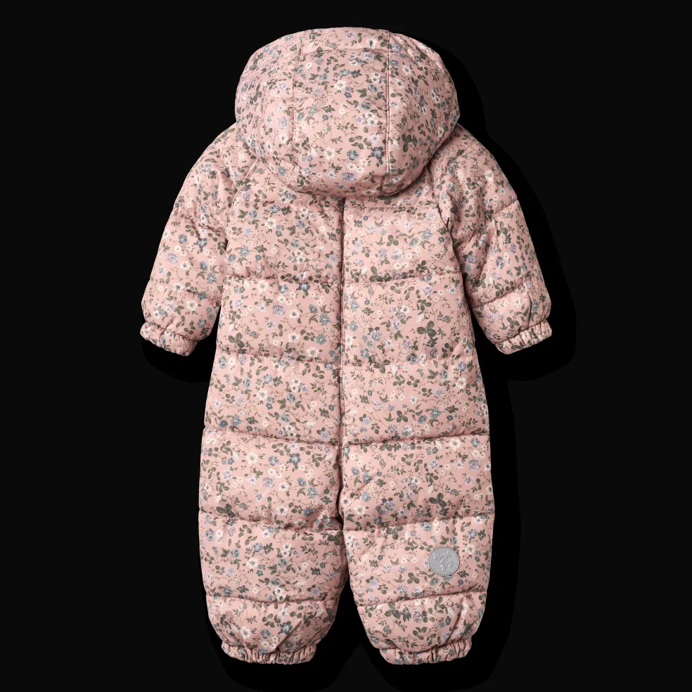 Edem Vadderad Babyoverall Rose Powder Flowers
