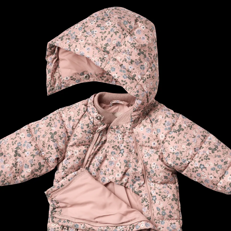 Edem Vadderad Babyoverall Rose Powder Flowers