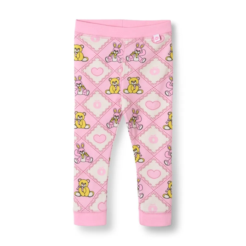 Elstar Leggings För Baby Med Nallebjörnar Rosa Lace
