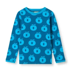 Elstar Långärmad Topp Med Äpplen Blå Vivid Blue