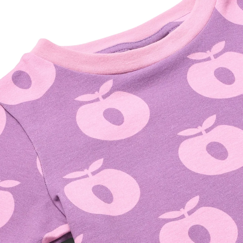 Elstar Långärmad Topp Med Äpplen Lila Purple Iris