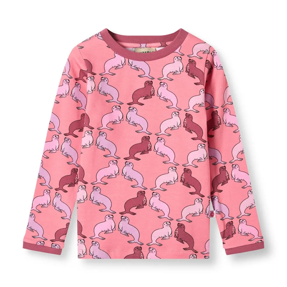 Elstar Långärmad Topp Med Sjölejon Rosa Mauve Rose