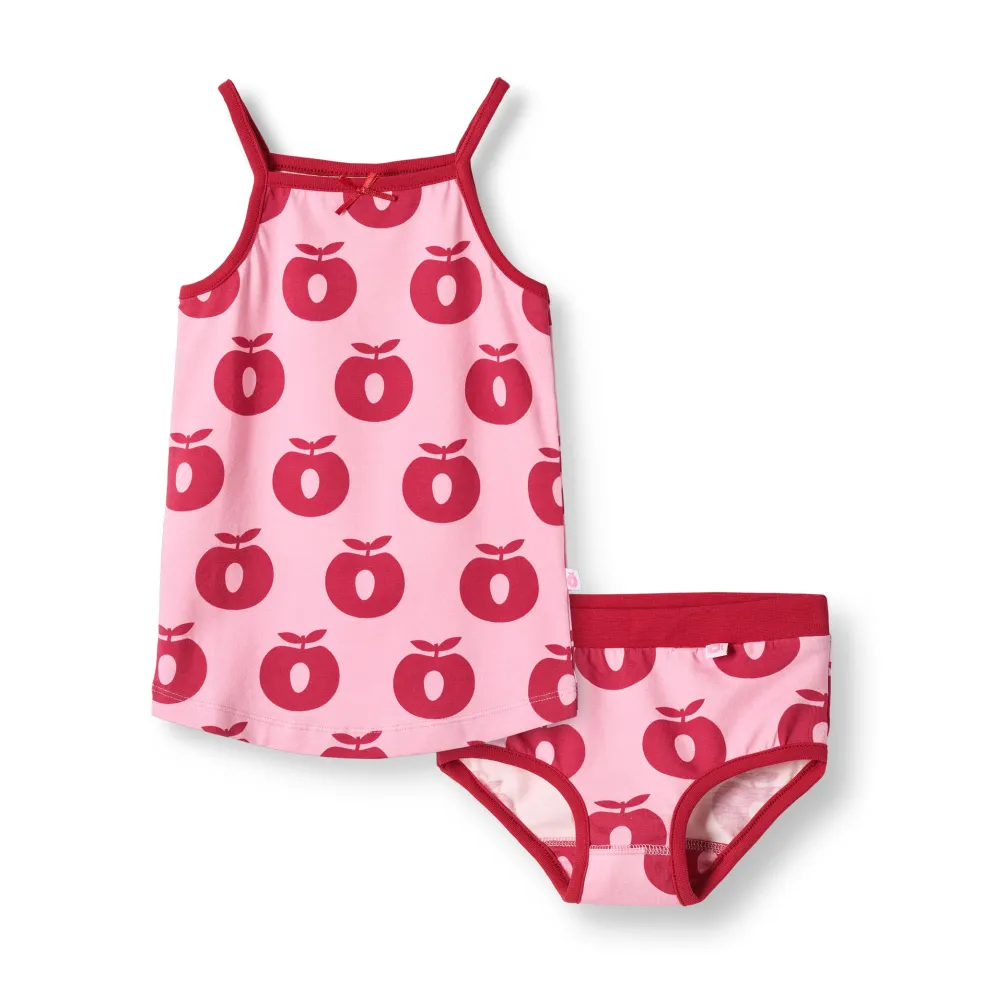 Elstar Underwear Set with Apples Pink lilac