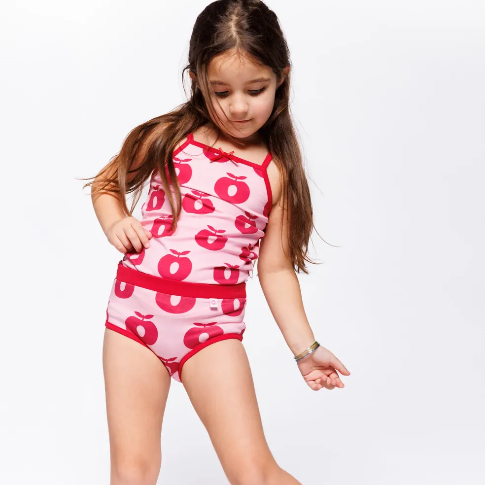 Elstar Underwear Set with Apples Pink lilac