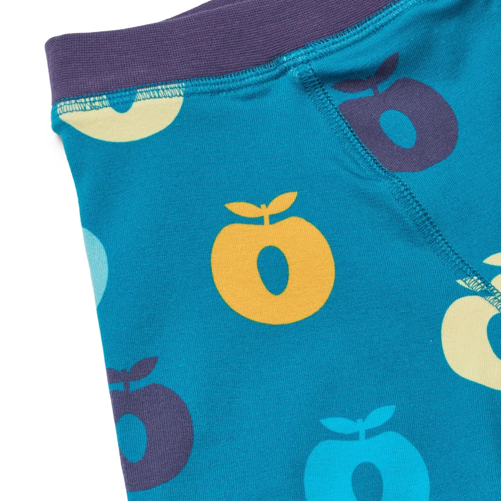 Elstar Underwear Set with Apples Solid blue