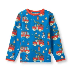 Elstar With Fire Truck Långärmad T-shirt Brilliant Blue