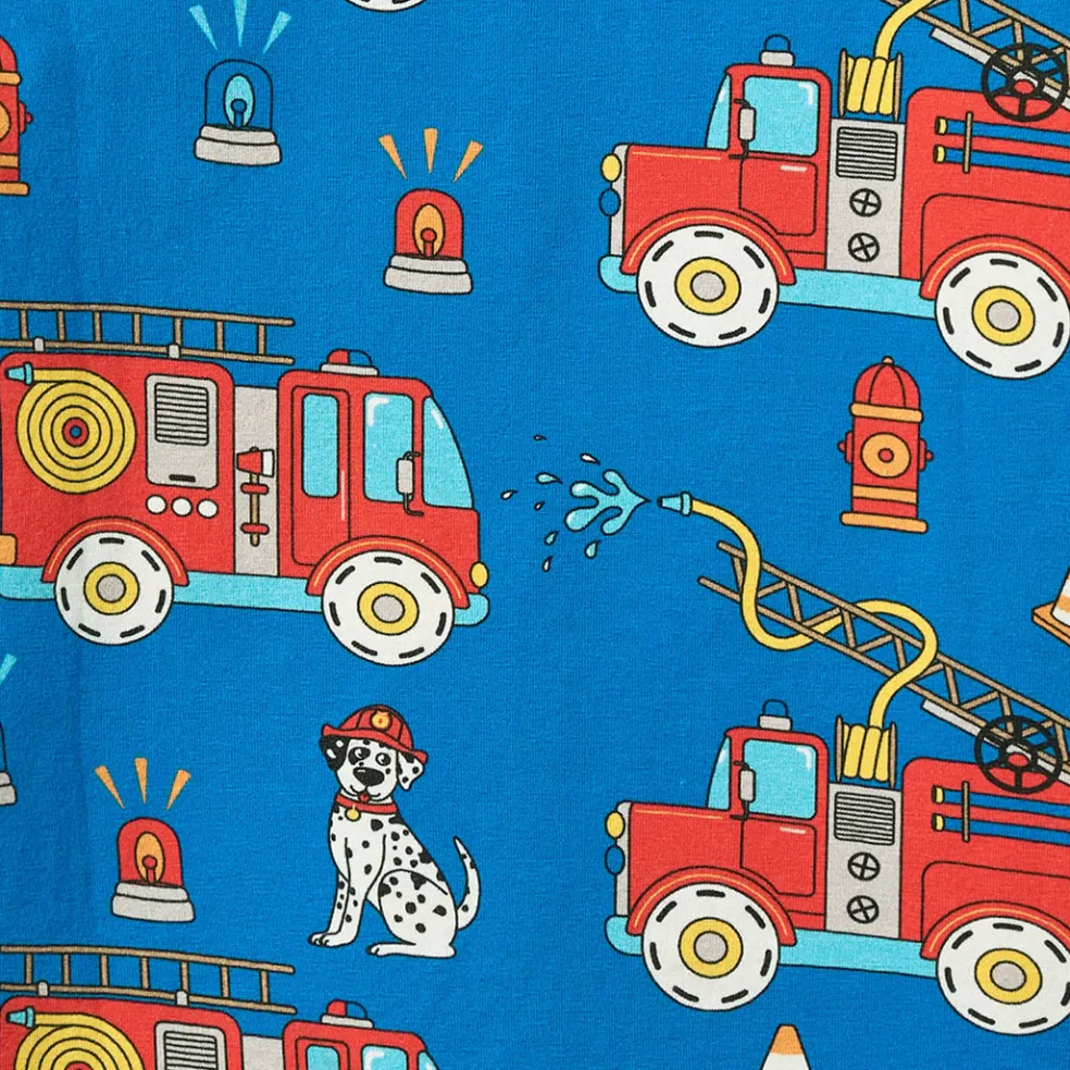 Elstar With Fire Truck Långärmad T-shirt Brilliant Blue