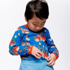 Elstar With Fire Truck Långärmad T-shirt Brilliant Blue