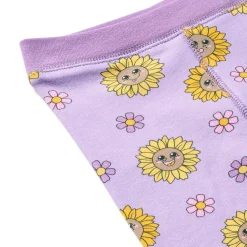 Elstar With Sunflowers Baby Leggings Heather Purple