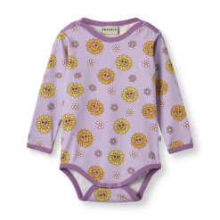 Elstar With Sunflowers Långärmad Baby Body Heather Purple