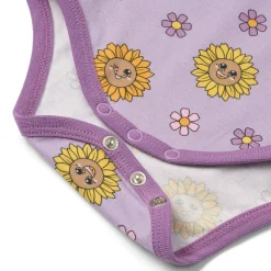 Elstar With Sunflowers Långärmad Baby Body Heather Purple