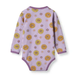 Elstar With Sunflowers Långärmad Baby Body Heather Purple
