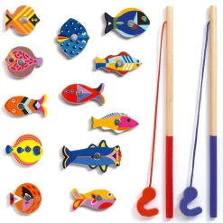 Fishing Graphic Magnetiskt Fiskespel I Trä
