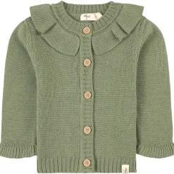 Flounce Stickad Kofta Khaki