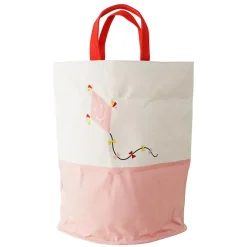 Förvaringskorg Rosa/vit