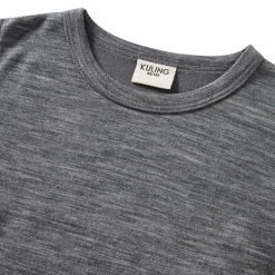Gisborn Baselayer-set I Ull Och Bambu Dark Grey Melange