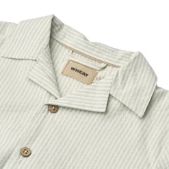 GOTS Anker Kortärmad Skjorta Summer Blue Stripe